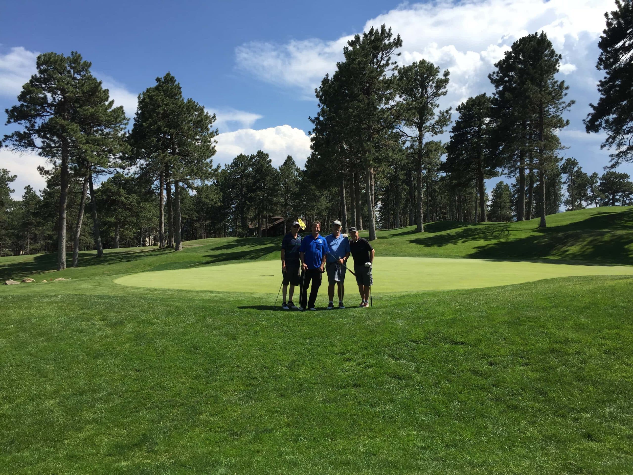 Hiwan Golf Club — the green nestled among mountain pines, Evergreen CO